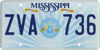 MS license plate ZVA736