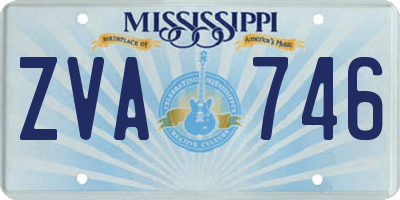 MS license plate ZVA746