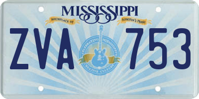 MS license plate ZVA753