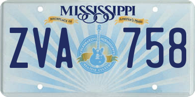 MS license plate ZVA758