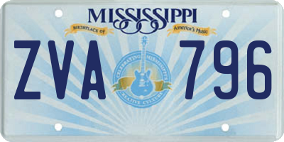 MS license plate ZVA796