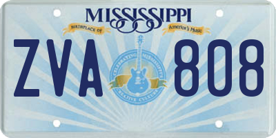 MS license plate ZVA808