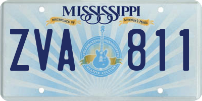 MS license plate ZVA811
