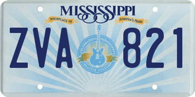 MS license plate ZVA821