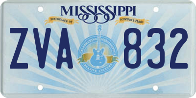 MS license plate ZVA832