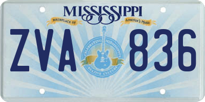 MS license plate ZVA836
