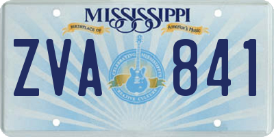 MS license plate ZVA841