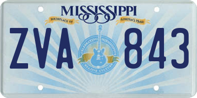 MS license plate ZVA843