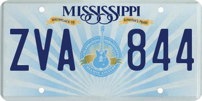 MS license plate ZVA844
