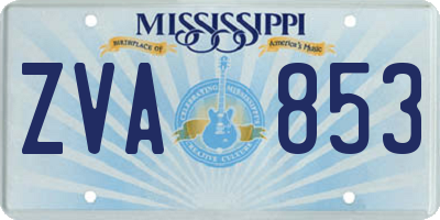 MS license plate ZVA853