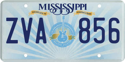 MS license plate ZVA856