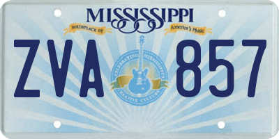 MS license plate ZVA857