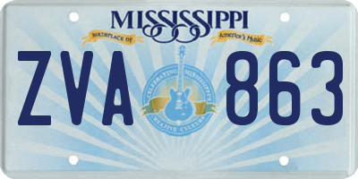 MS license plate ZVA863