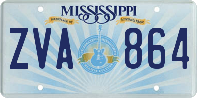 MS license plate ZVA864