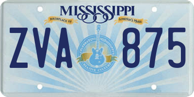 MS license plate ZVA875