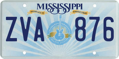 MS license plate ZVA876