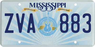MS license plate ZVA883
