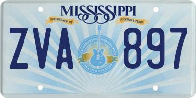 MS license plate ZVA897