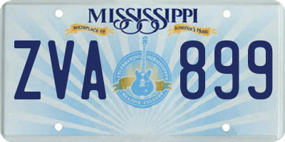 MS license plate ZVA899