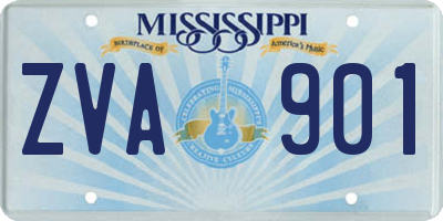 MS license plate ZVA901