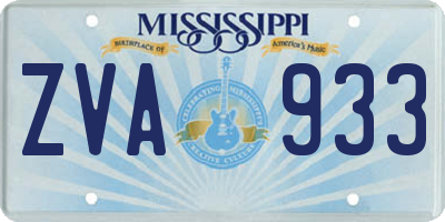 MS license plate ZVA933