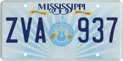 MS license plate ZVA937