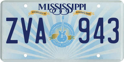 MS license plate ZVA943