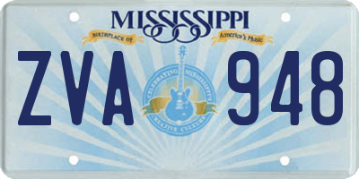 MS license plate ZVA948