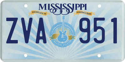 MS license plate ZVA951