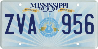 MS license plate ZVA956