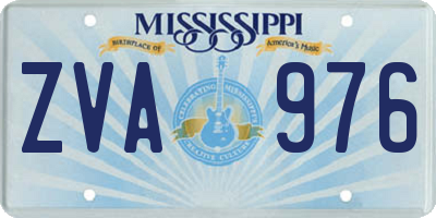 MS license plate ZVA976