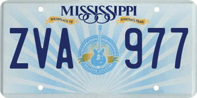 MS license plate ZVA977