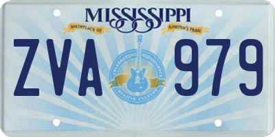 MS license plate ZVA979