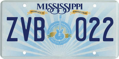 MS license plate ZVB022