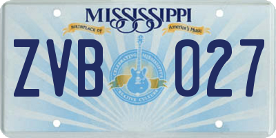 MS license plate ZVB027