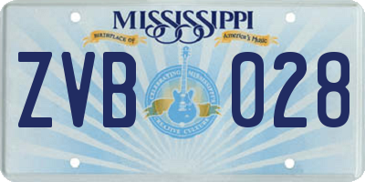 MS license plate ZVB028