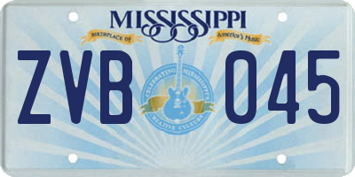 MS license plate ZVB045
