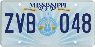 MS license plate ZVB048