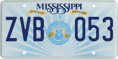 MS license plate ZVB053