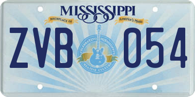 MS license plate ZVB054