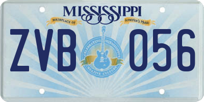 MS license plate ZVB056