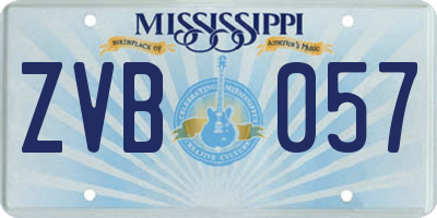 MS license plate ZVB057