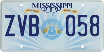 MS license plate ZVB058