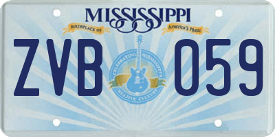MS license plate ZVB059