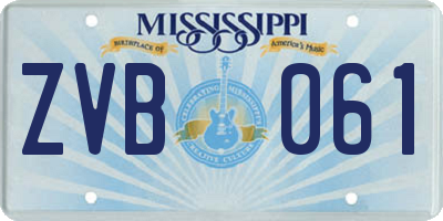 MS license plate ZVB061