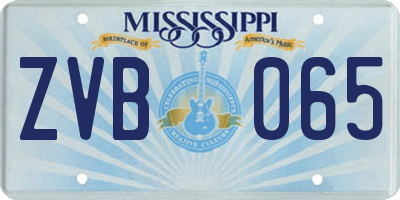 MS license plate ZVB065