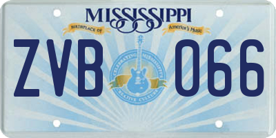 MS license plate ZVB066
