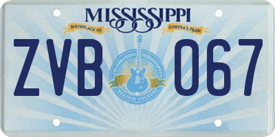 MS license plate ZVB067