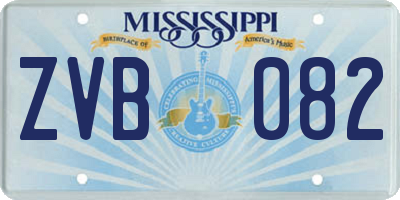 MS license plate ZVB082