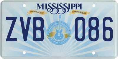 MS license plate ZVB086